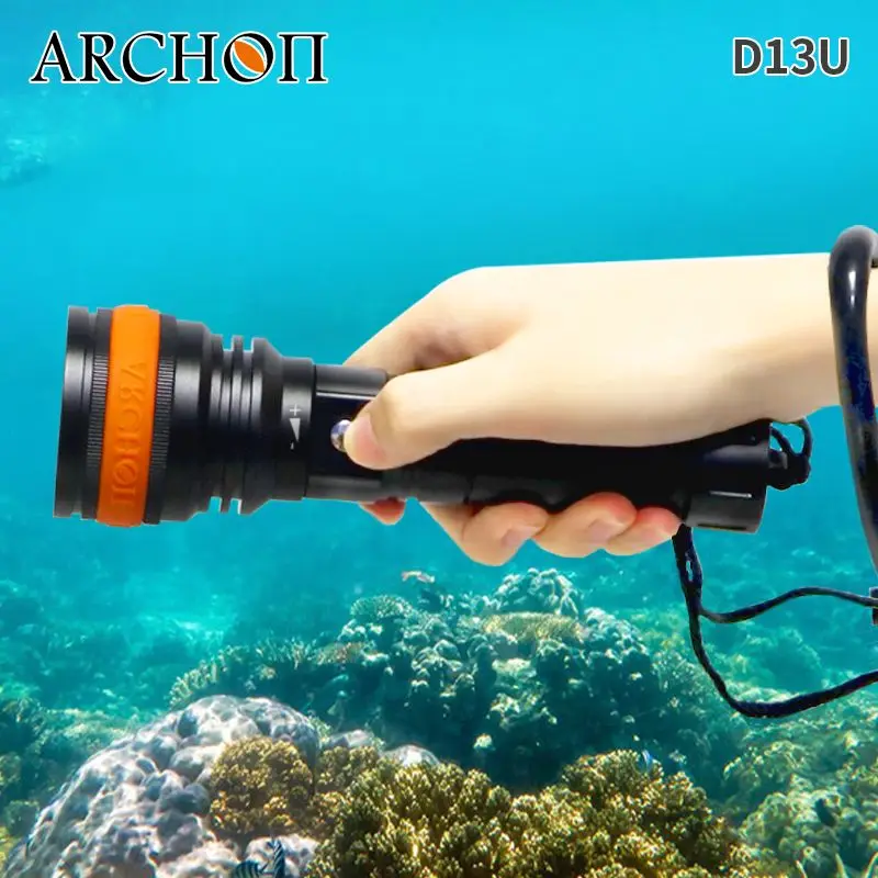 Laser Pointer Effect Scuba Diving Light Zoomable 2000 Lumens Flashlight Underwater Dive Video Lighing ARCHON CampingTorch