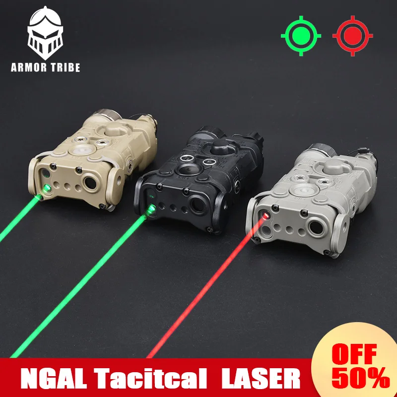 

WADSN Tactical NGAL Red Green Dot Indicator Strobe Hunting White LED Flashlight Tactical Ngal Laser NO IR Pointer Fit 20MM