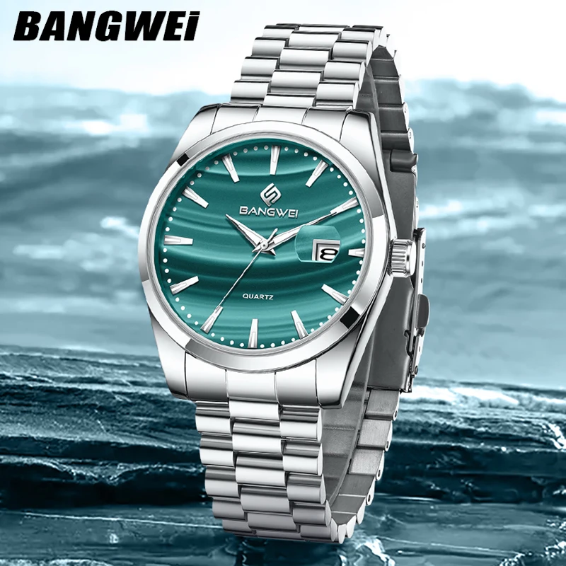 

BANGWEI 2025 новые роскошные мужские часы LIGE модные деловые часы мужские водонепроницаемые светящиеся кварцевые наручные часы Reloj Hombre