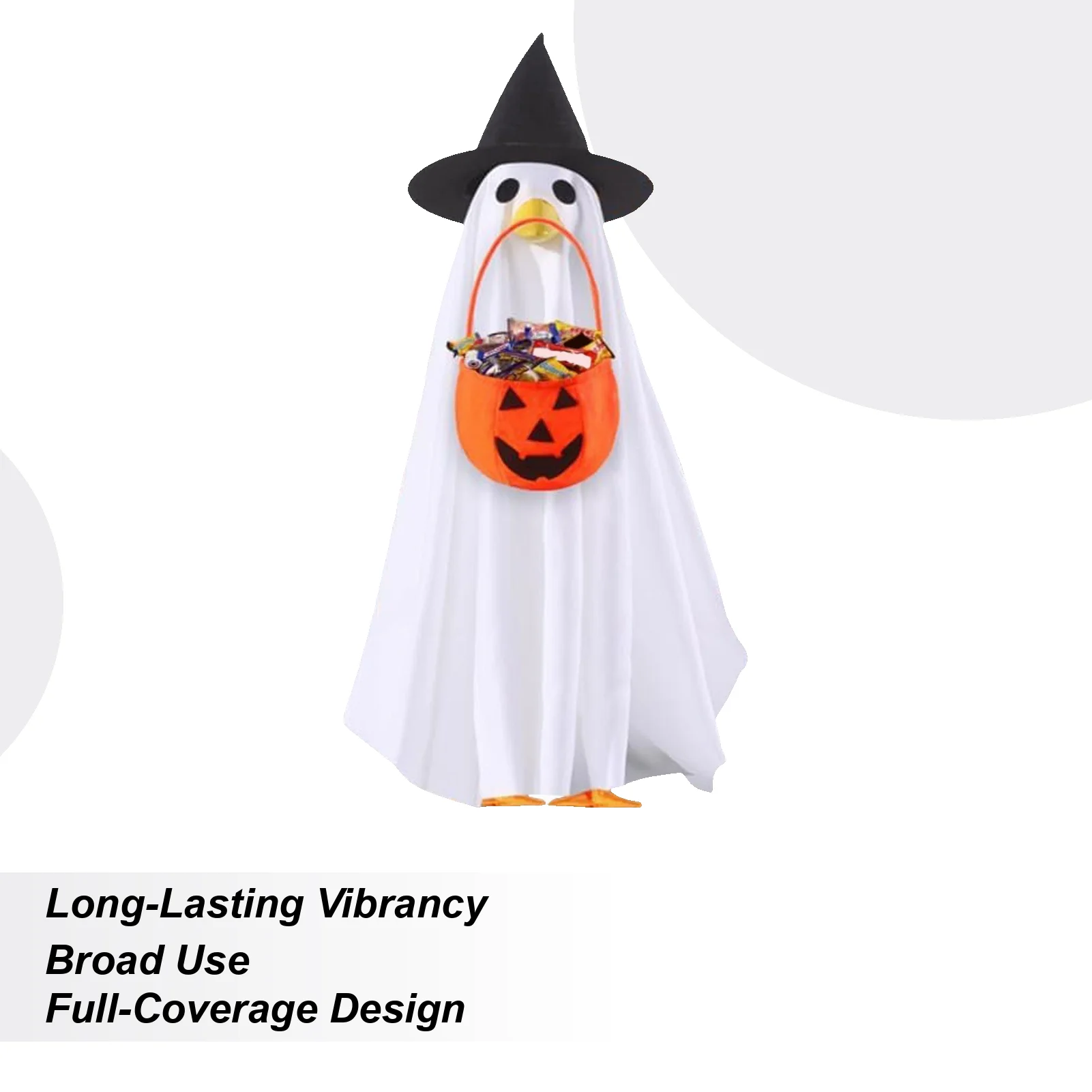 Porch Geese Halloween Outfit Holiday Ghost Clothes For Porch Geese Yard Statue Clothing For Courtyard Garden Fall Season