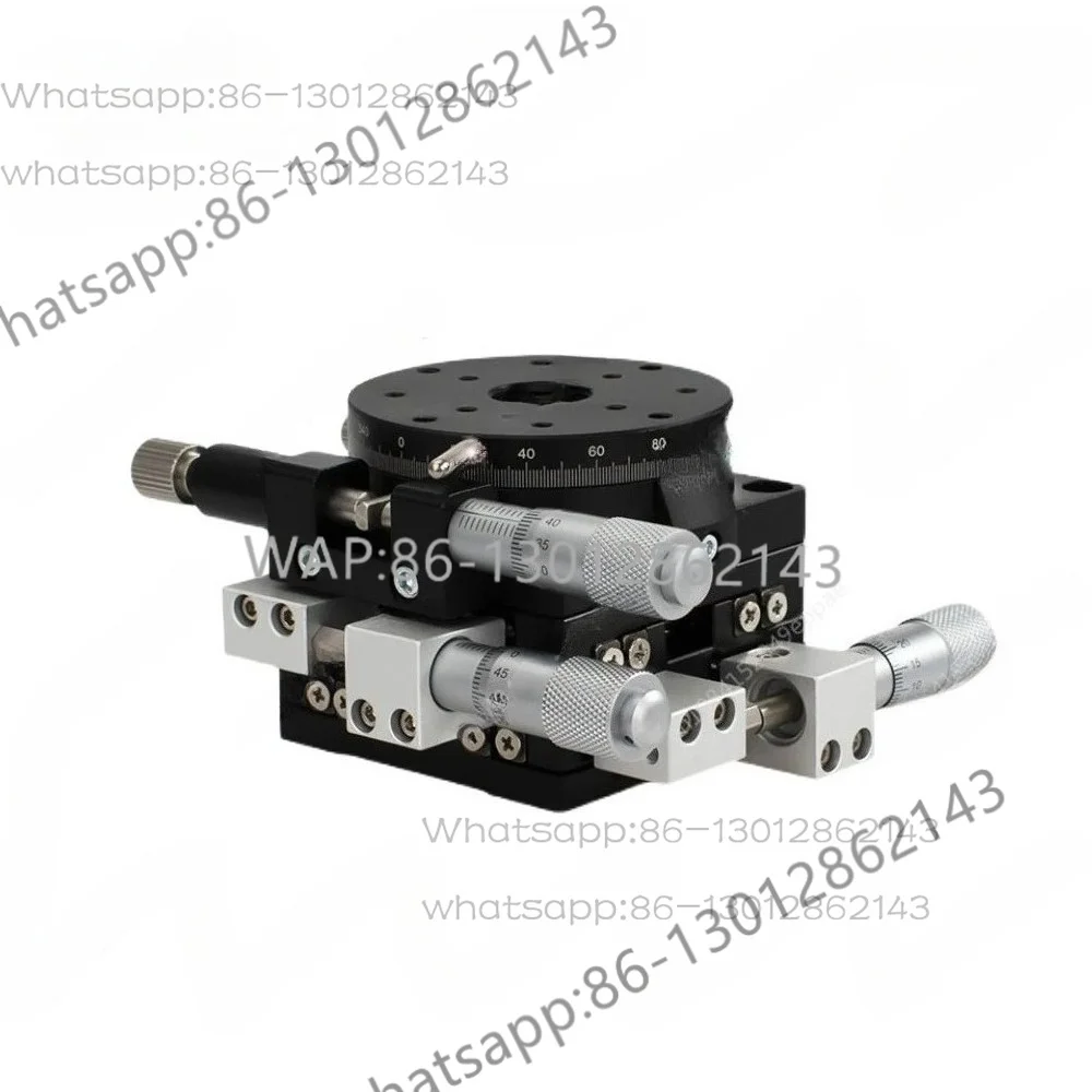 XYR Axis 60mm LS60-L LS60-LM Micrometer Manual Trimming Platform Translation Table and Rotary Table Cross Rail  High Precision
