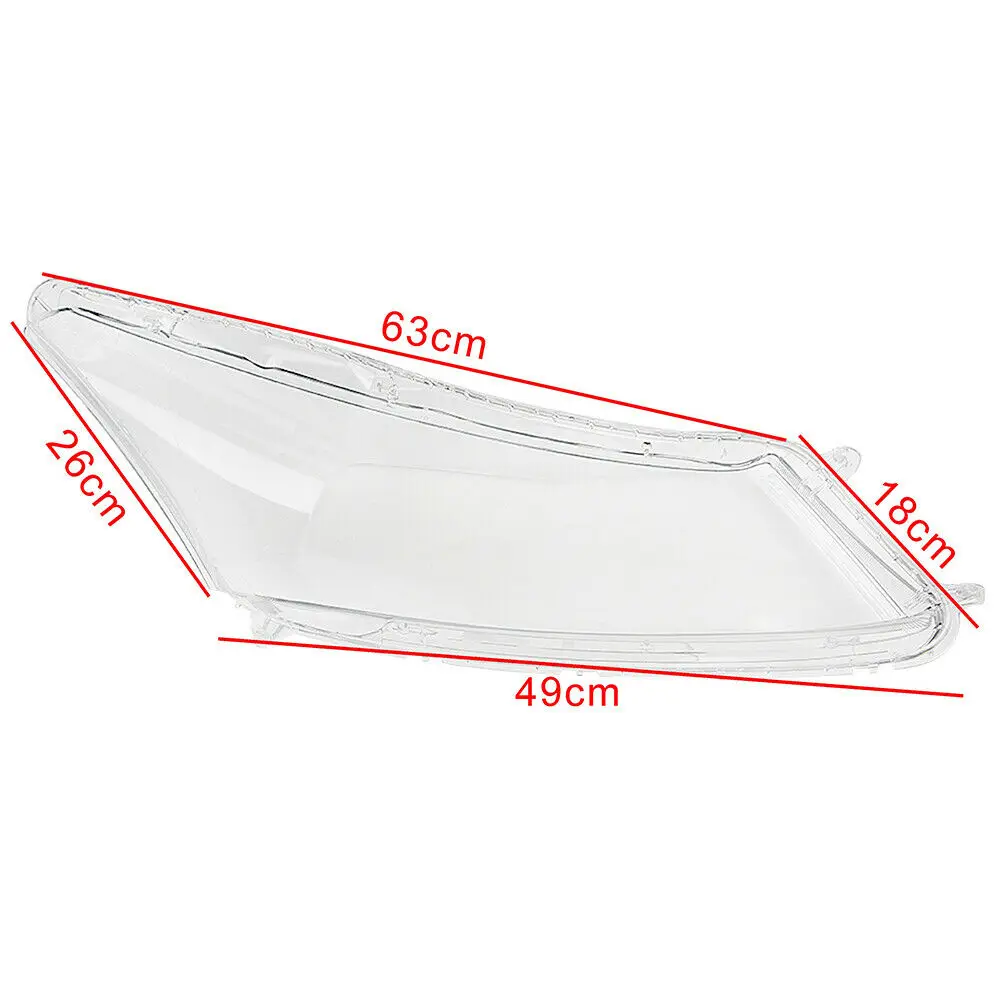 Left Side for Honda Accord 2008 09 10 11 2012 Car Headlight Lens Cover Headlamp Lampshade Front Auto Light Shell Clear