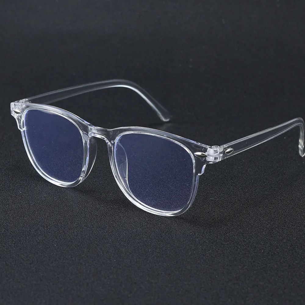 Transparent Square Plastic Frame Trendy Anti-Blue Light Clear Glasses For Back To School Clothing Accessories