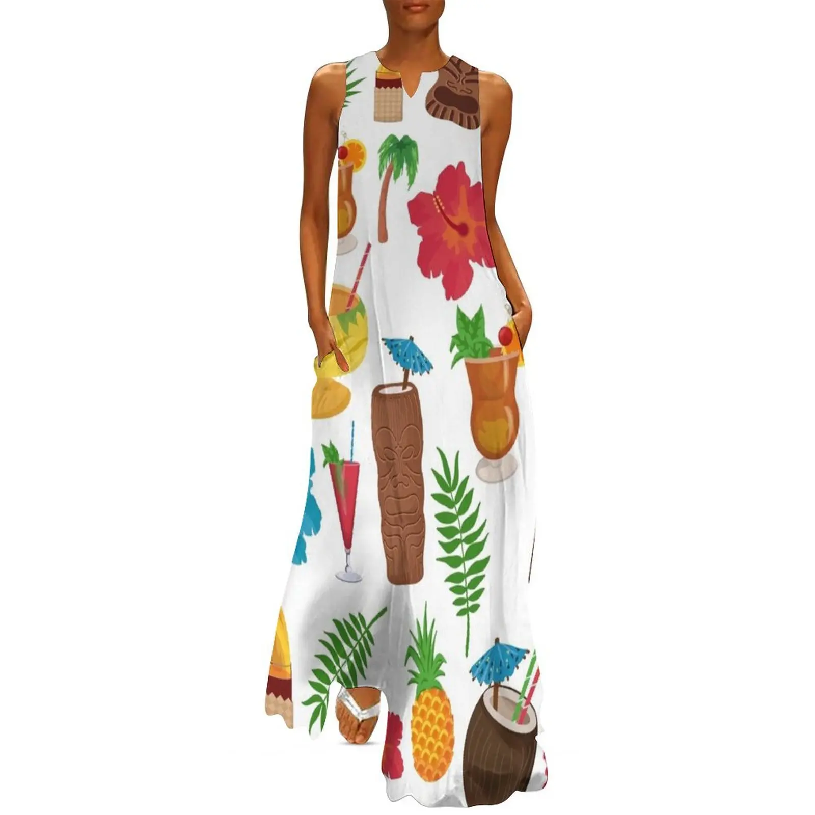 Totally Tiki Long Dress Woman fashion beach outfits for women Dress