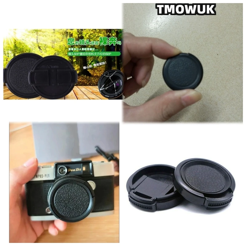 

For Panasonic S5K G100D G100DK GH7 GH8 GX900 ZS80 DMC-FZ47 DMC-FZ48 Camera Lens Cap Protective Cover Center Pinch Snap-on 49mm 5