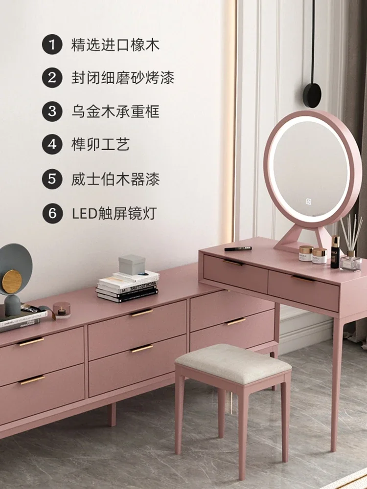 Luxury Dressing Table Bedroom Multifunctional Flip Mirror American Postmodern High-end Dressing Table