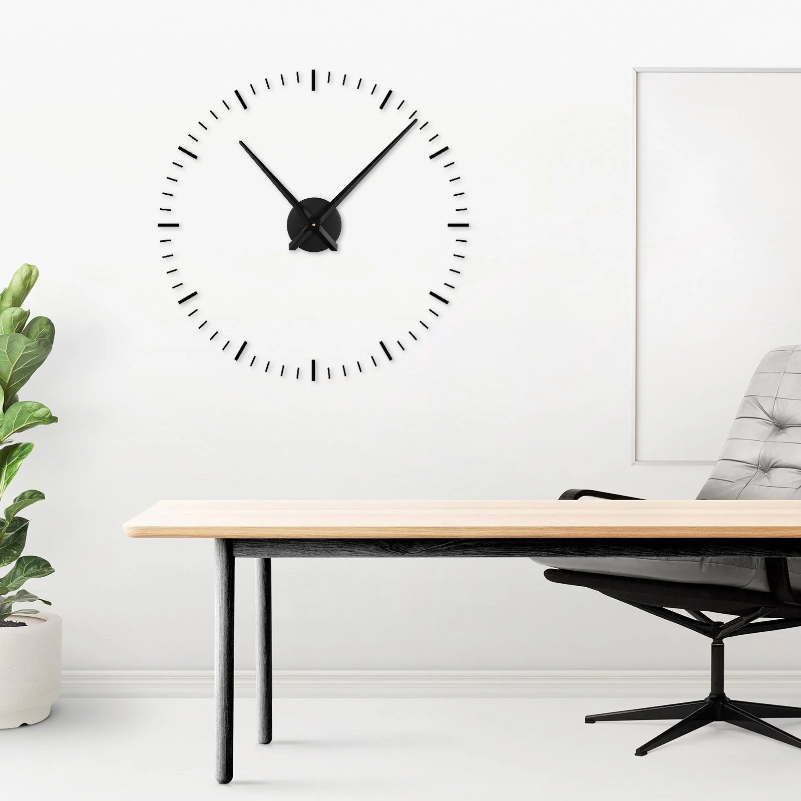 

Large Black DIY Cross-Stitch Clock Hands 3D Mute Scanning Quartz Clock Mechanism Wall Decoration Needles Wall Clocks