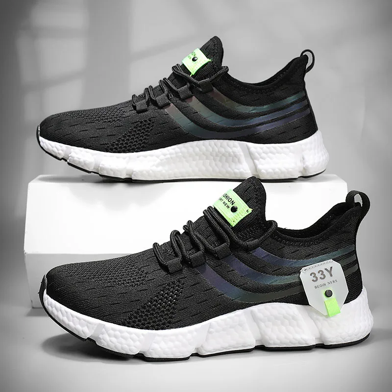 Baskets en maille coordonnantes pour hommes et femmes, chaussures de sport respirantes, légères, décontractées, course à pied, marche, extérieur, tennis