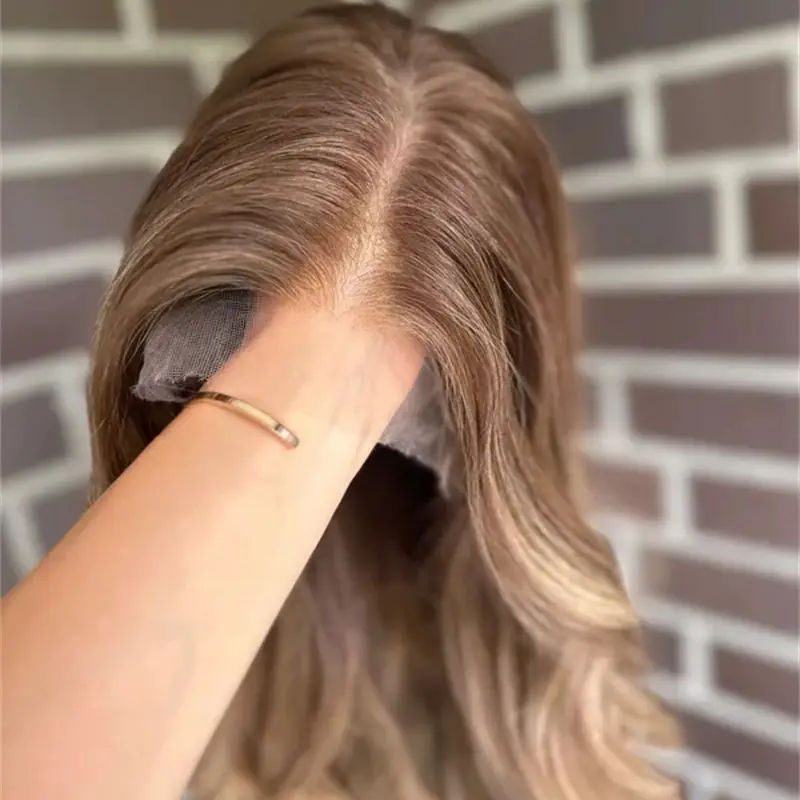 

Ombre Highlight Balayage Медовый Коричневый Блондин Синтетический Парик Фронта Шнурка Натуральный Предварительно Сорванная Линия Волос Маленькая Кепка Большого Размера Для Женщин