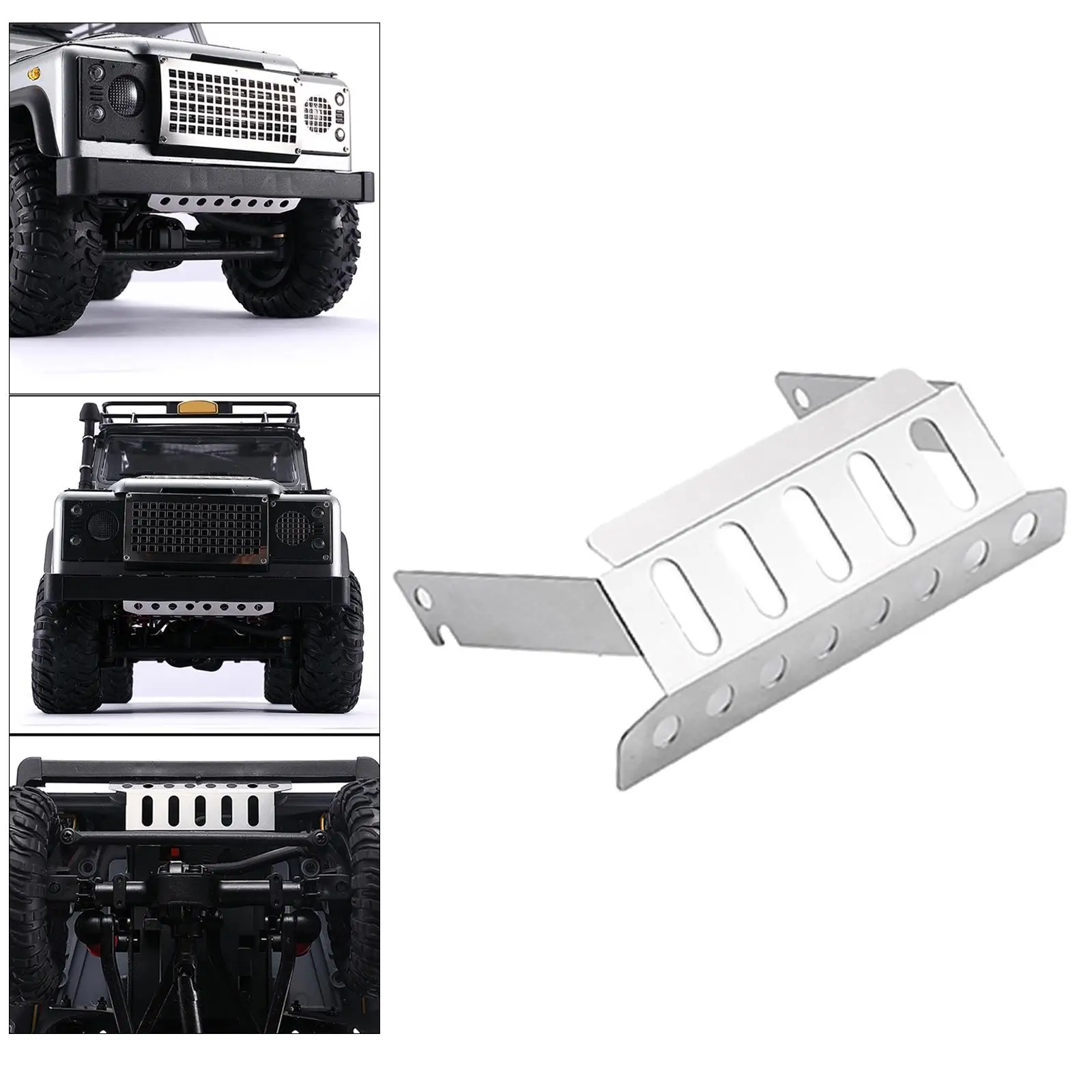 Protector inferior del chasis delantero anticolisión D90 MN99S 1:12 RC coches de escalada