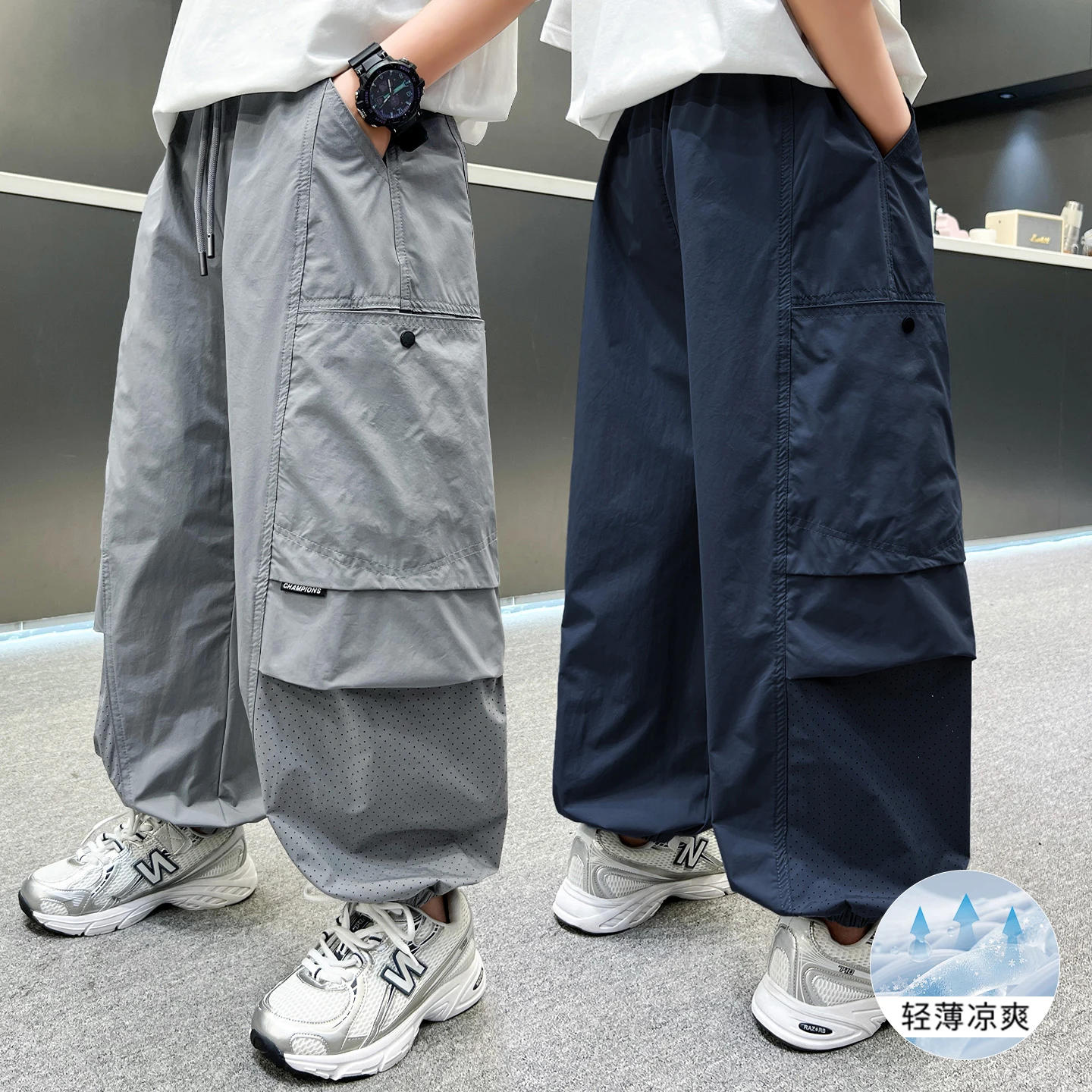 Teen Boy Cargo Pants Loose Casual Fashion Children Trousers Pockets Design Trendy Cool Streetwear Kids Pants 4 6 8 10 12 14 Year