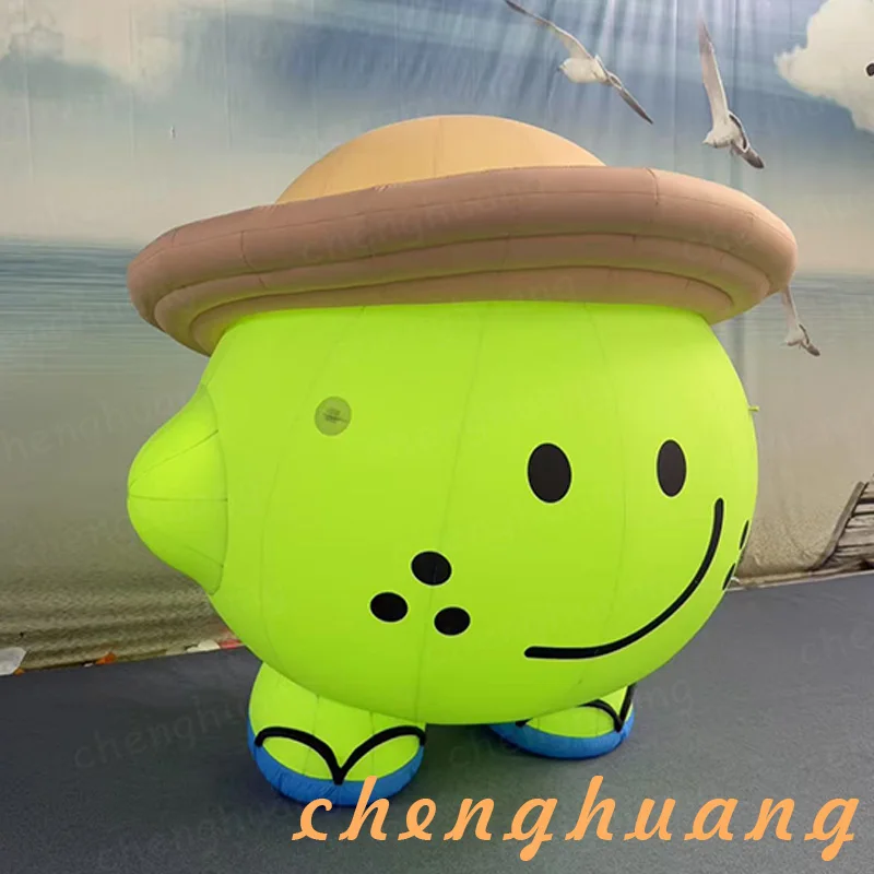 Inflatable lemon dolls, fruit dolls, with blowers, outdoor shopping mall and square activity decoration props