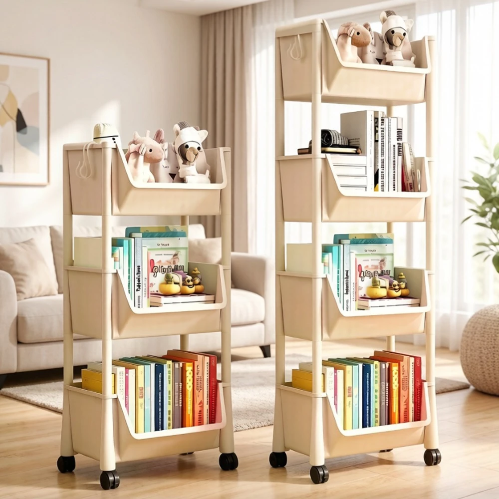 Spielzeug-Aufbewahrungsregal Bücherregal mit Rollen Küchen-Organizer Haushalts-Organizer Badezimmer-Organizer und Aufbewahrung