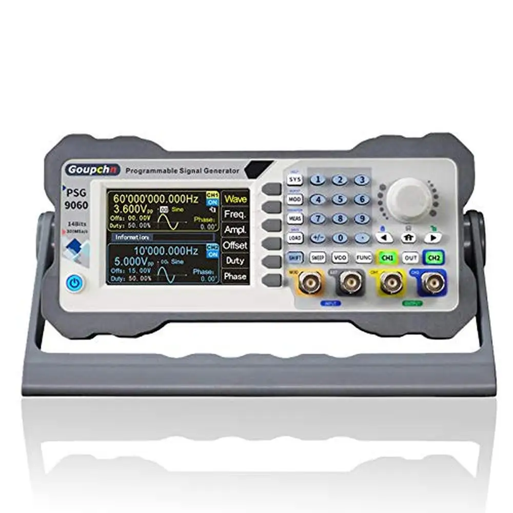 60MHz Dual Channel Arbitrary Waveform Function Generator Frequency Meter Cell Phone Control Programmable DDS Signal Generator