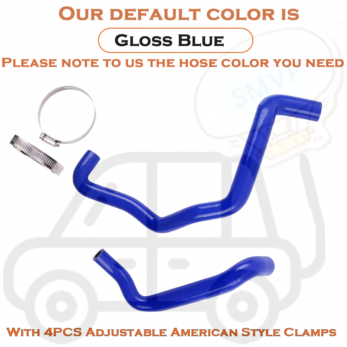 2PCS Fit For Ford Focus MK2 ST 225 ST225 2.5L Roose Motorsport Heater Matrix Car Accessories Tools Silicone Pipe Tube Hose Kit