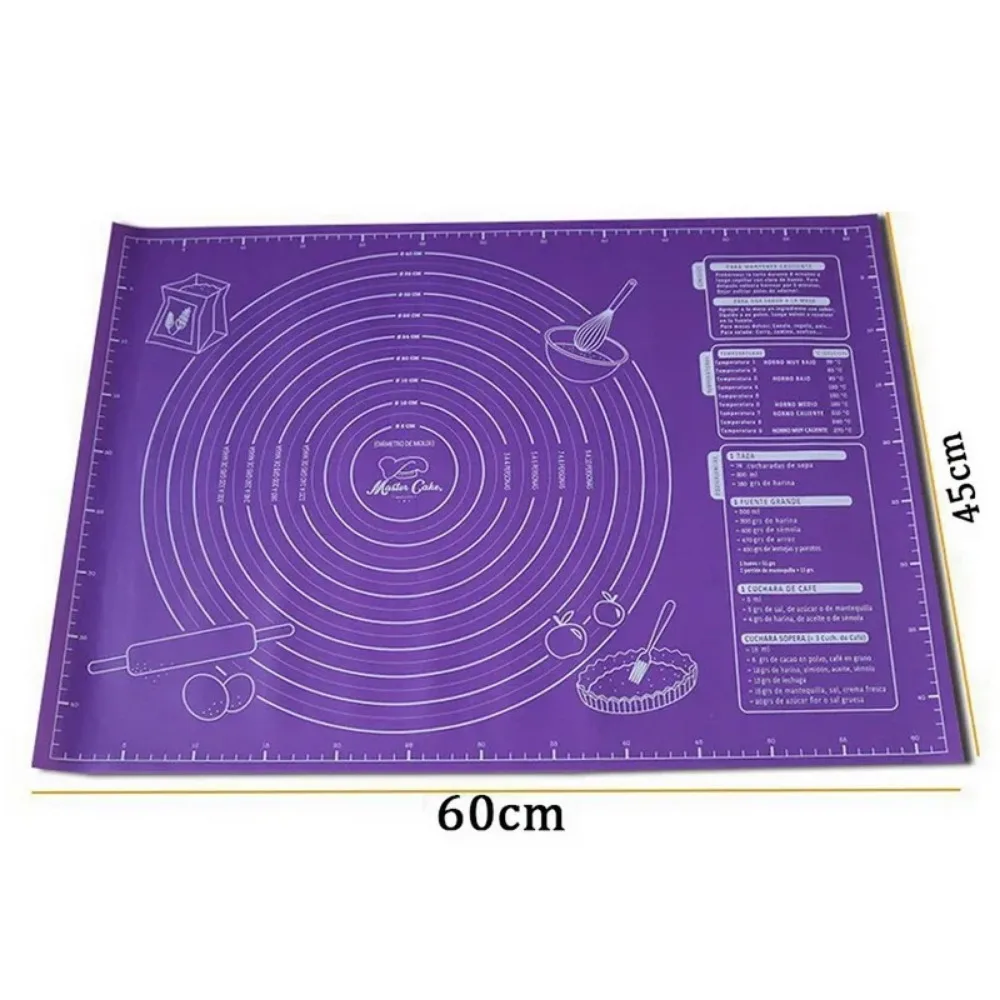 45x60CM Baking Silicone Mat Purple Kneading Mat with Scales Pastry Fondant Mat Kitchen Anti-scald Waterproof Greaseproof