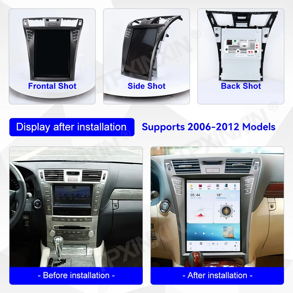 12.1Inch Screen Android 13 8+256GB For Lexus LS460 LS600h 2006-2012 Car GPS Navigation Auto Radio Stereo Multimedia Player Unit
