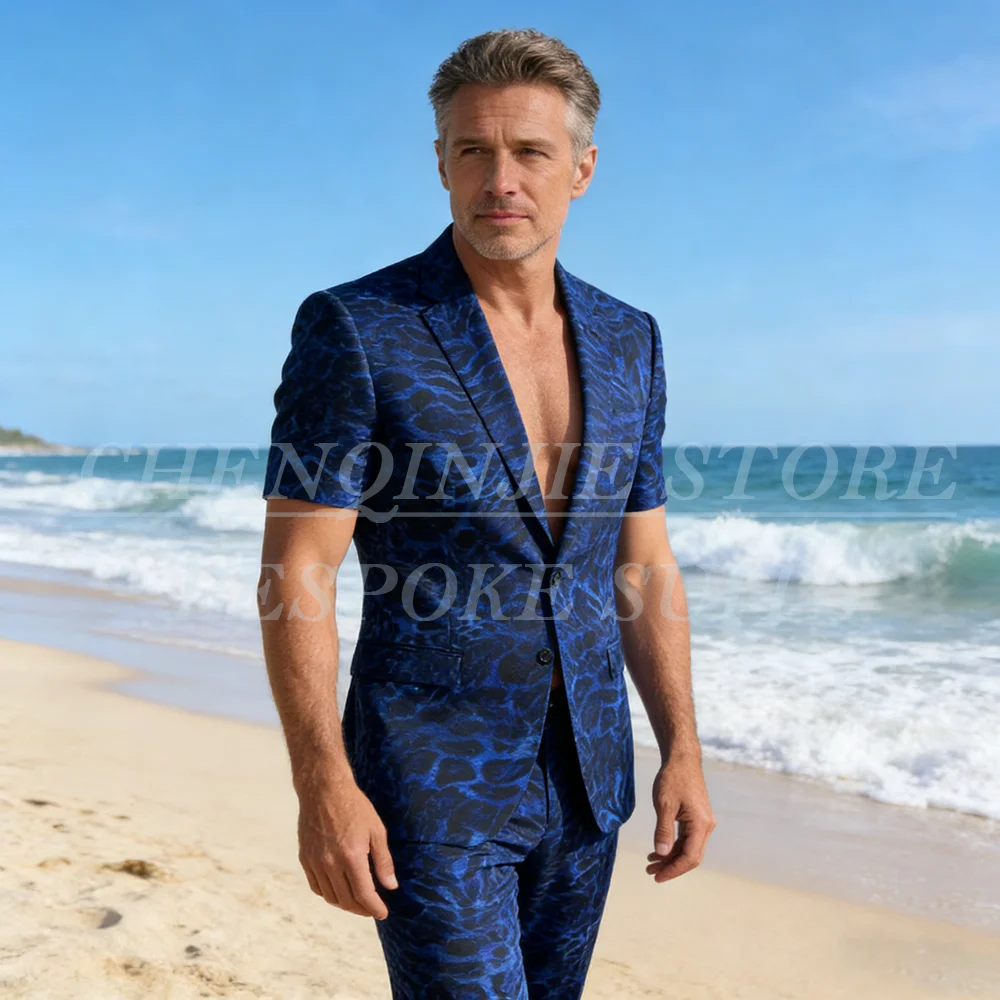 

Traveling Men's Suits 2 Piece Jacket Pants Full Sets Fashion Single Breasted Notch Lapel Slim Fit Male Clothing Costume Homme