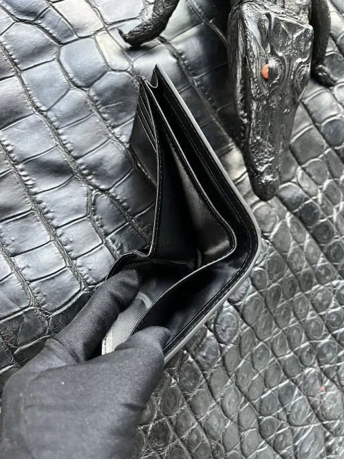 2023 New Luxury Belly Crocodile Skin Men Wallets Business Genuine Leather Man Money Bag High Grade Card Holder Purse 50