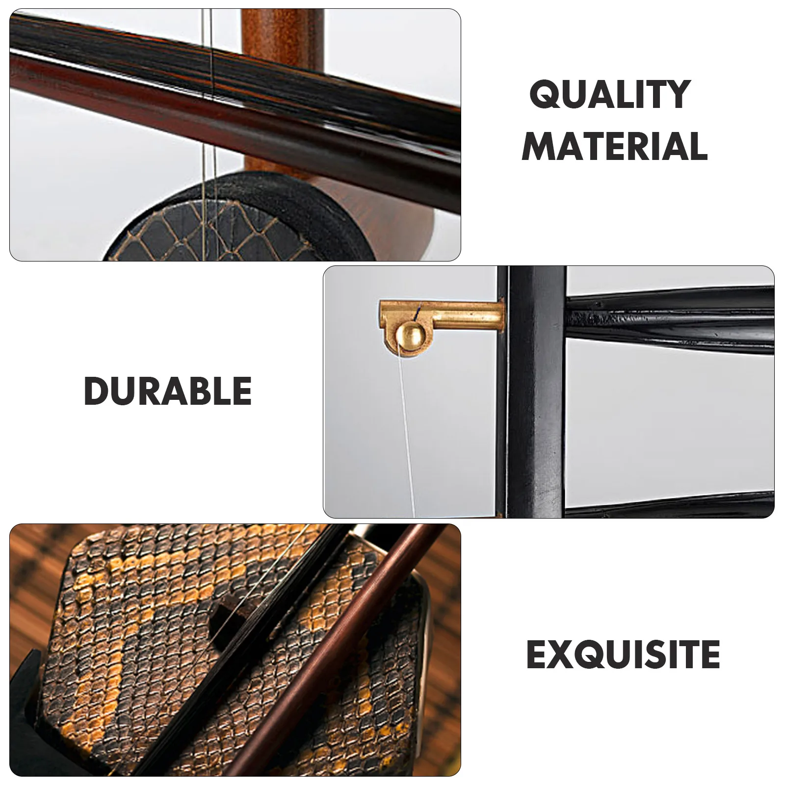 

4Pcs Erhu Strings Durable Full Set Sturdy Metal Wire Professional Music String Replacement Easy Use Kit Erhu Strings