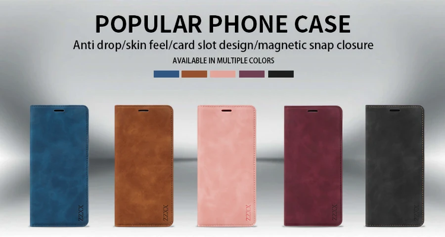 Flip-Leder-RFID-Blocking-Brieftaschenhülle für Xiaomi 15T 14T Poco C85 X7 X6 Pro Redmi 15C 14C 13C 12C Note 15 Pro+ 14S 14 Pro Cover – Detail 1