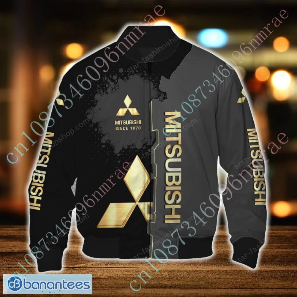 Mitsubishi Windbreaker Harajuku Jackets For Men Techwear Baseball Uniform Hip Hop Clothing Bomber Jacket Thick Coats Custom Logo