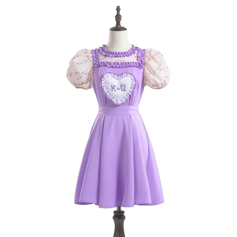 Women's K-12 Crybaby Angelita Cosplay K12 Uniform Pink Purple Dress Sweet Girls Melanie Martinez Outfits Halloween Costume