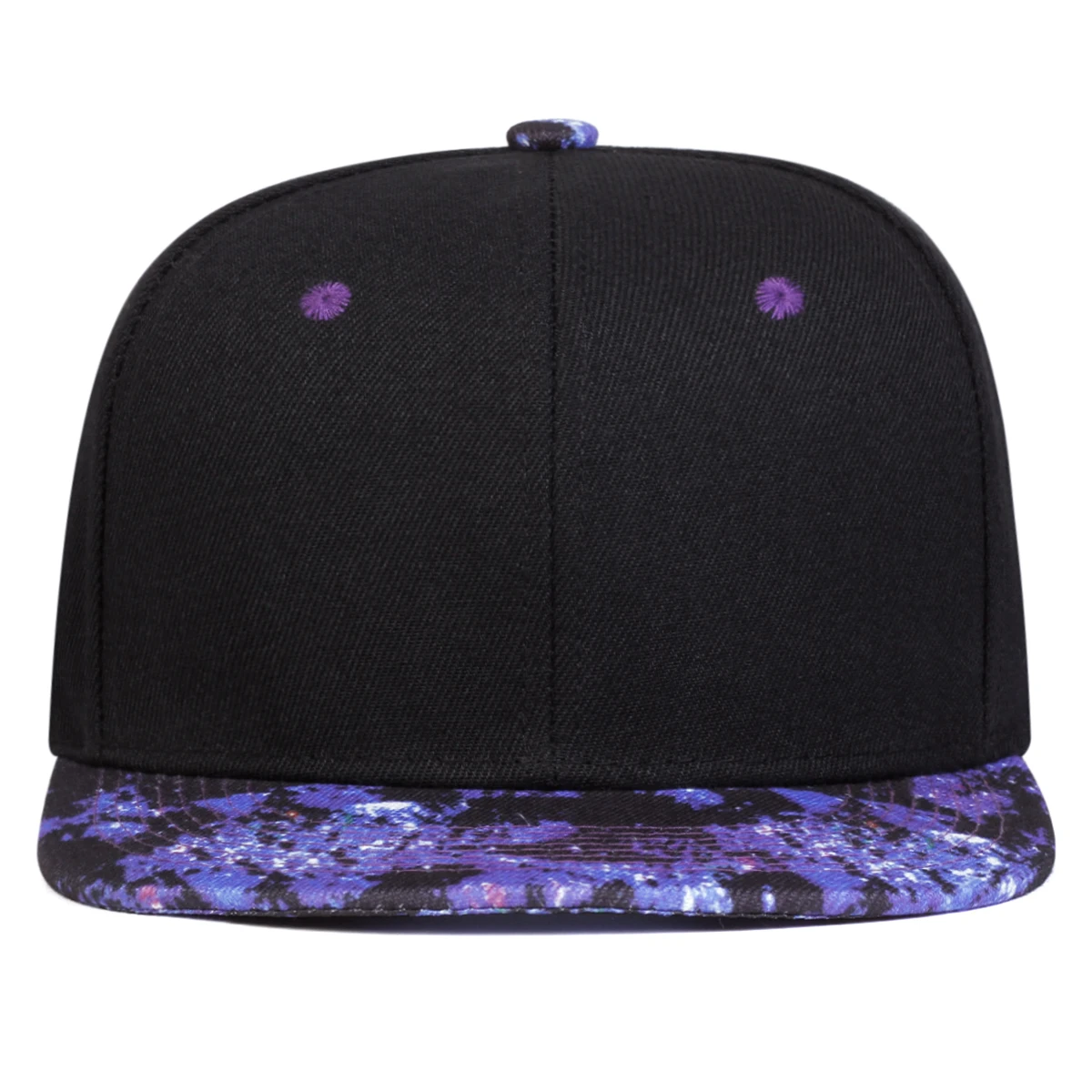 Unisex Purple starry sky printing Hip-hop Hats Fashion Spring Autumn Outdoor Adjustable Casual Baseball Caps Sunscreen Hat