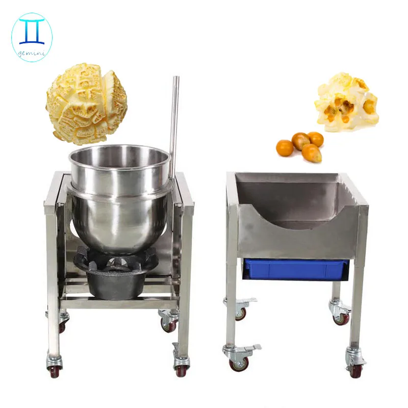 Caramel popcorn cooker snack machines popcorn maker gas popcorn making machine