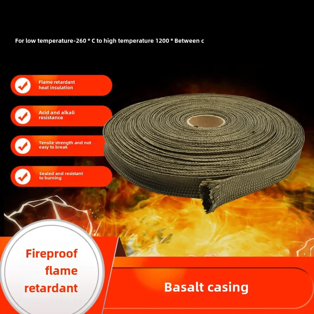 

Утолщенная 900-градусная труба из базальтового волокна, устойчивая к высоким температурам корпус, оплетеный жгут проводов из минерального волокна, огнестойкий