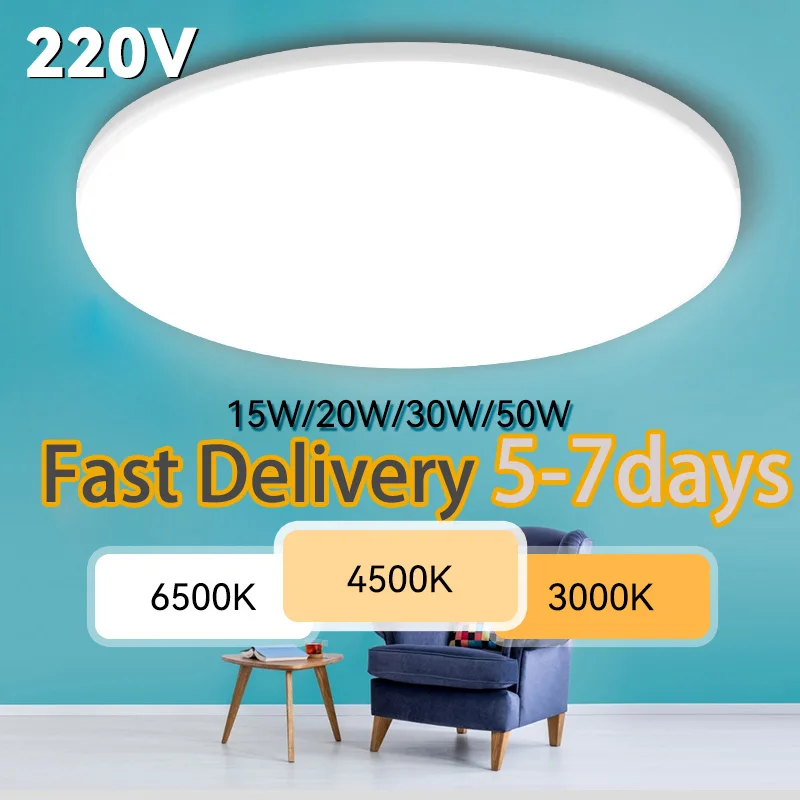 Modern Ceiling Light LED Ceil Light 15W 20W 30W 50W Led Ceiling Lamp for Living Room Bedroom Kitchen Indoor Lighting Fixture