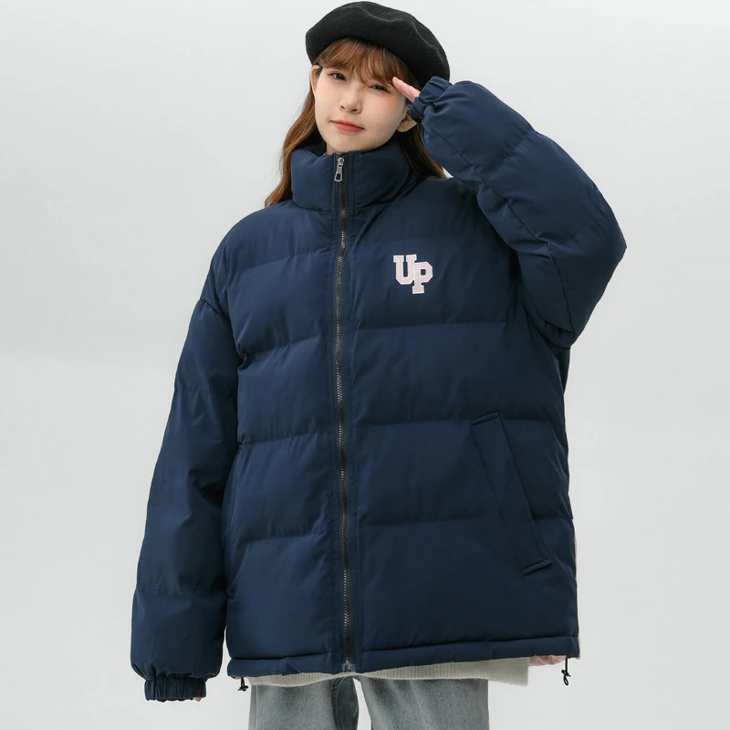 2022 winter new women's down jacket cotton coat coat cotton coat loose thickening warm color matching winter coat coat women
