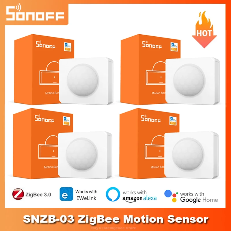 Датчик движения SONOFF SNZB-03 ZigBee для умного дома, триггер монитора в режиме реального времени, работает с приложением ZBBridge eWelink Alexa Google Home