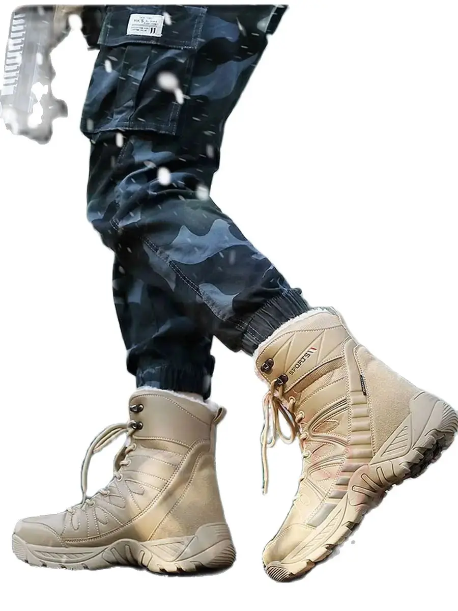 wholesale dropship Winter shoes Men Shoes Work Safety Shoes Special Force Desert Boots Combat Boots Motocycle Boots