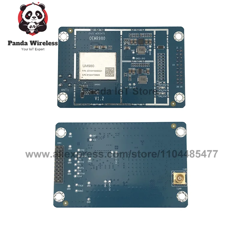 OEMR-980 bule um980 rtk gnss módulo gps bds glonass galileo para deformação de posicionamento de navegação de alta precisão com antenas