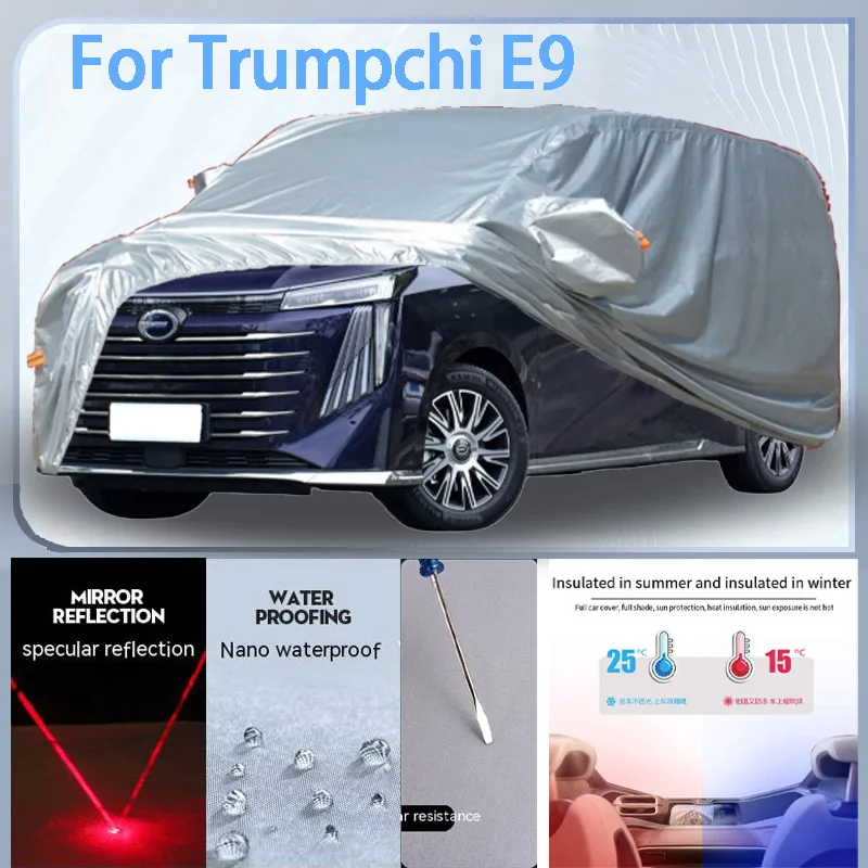 For Trumpchi E9 Full  Car cover with UV protection and Winter Insulation roles,Rainproof,Snowproof Ati-frost properties.