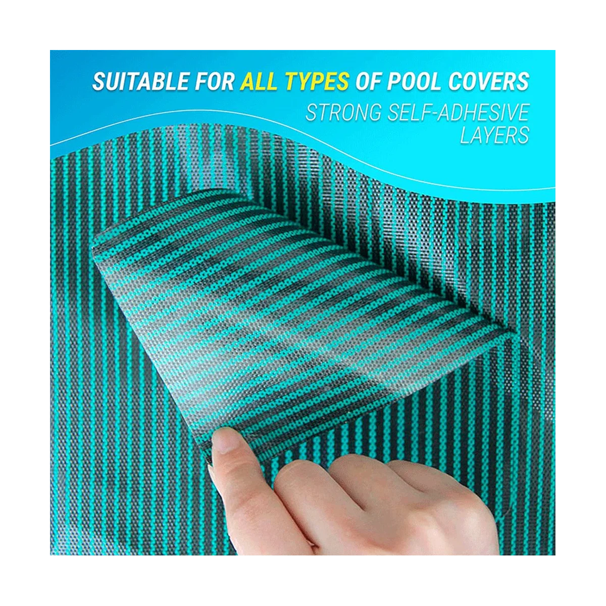 Outil de réparation de crevaison de couverture de piscine étanche, patch de piscine, gonflable, 10x20cm, ensemble, kayak, spa