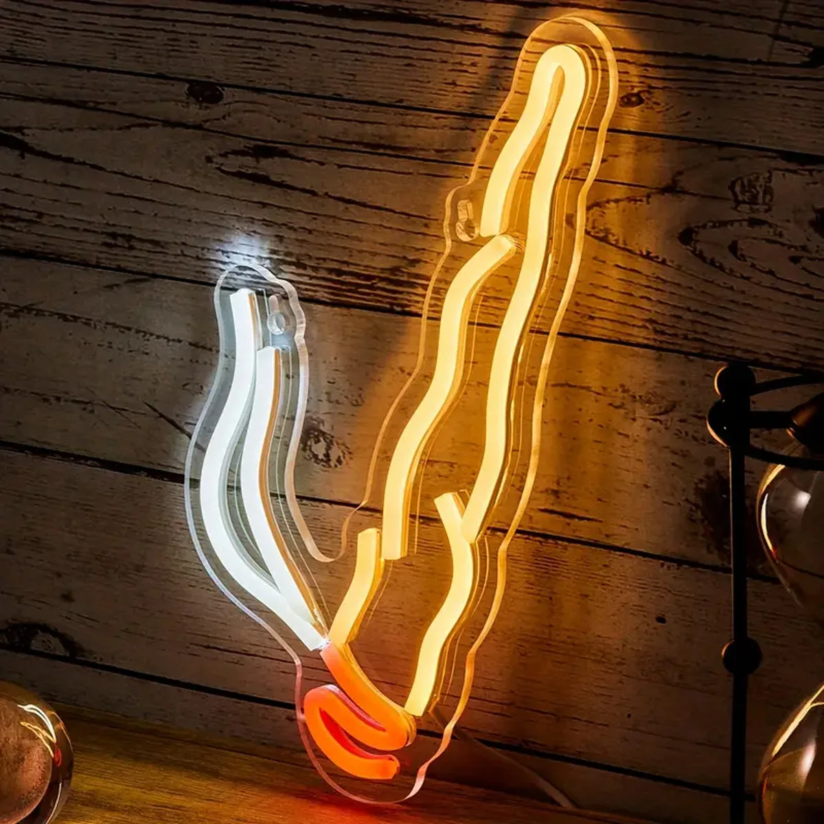 Cigarette Shape LED Neon Sign, USB Powered Novelty Neon Wall Decor for Bar Man Cave Pub Game Room Party Wall Art Ornament