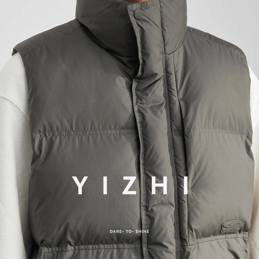 Fashion Men's Stand Collar Waistcoat Sleeveless Solid Color All-match Cotton Vest 2025 Winter New Thickening Warm Jacket