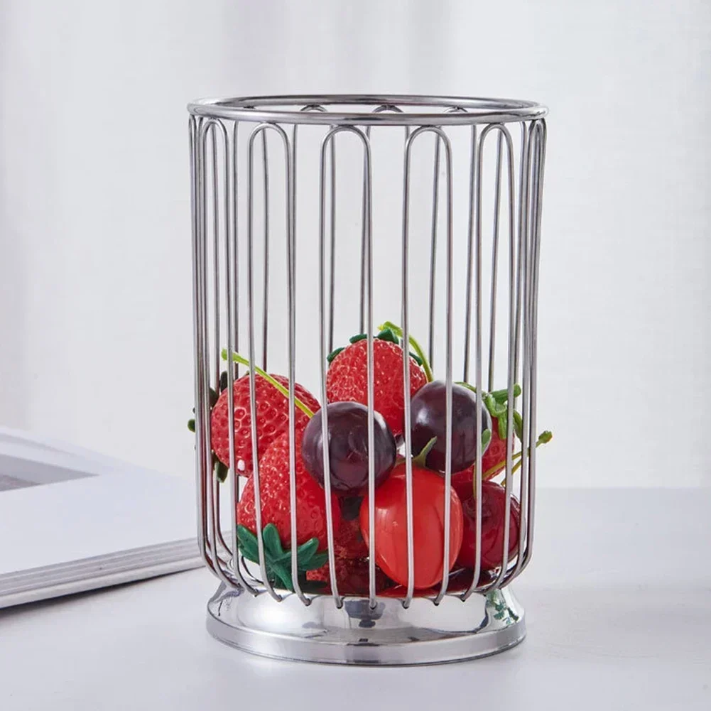 Citrus Wire Fruit Basket Basket Circular Fruit Basket Stainless Steel Decor Circular Fruit Basket Home Storage