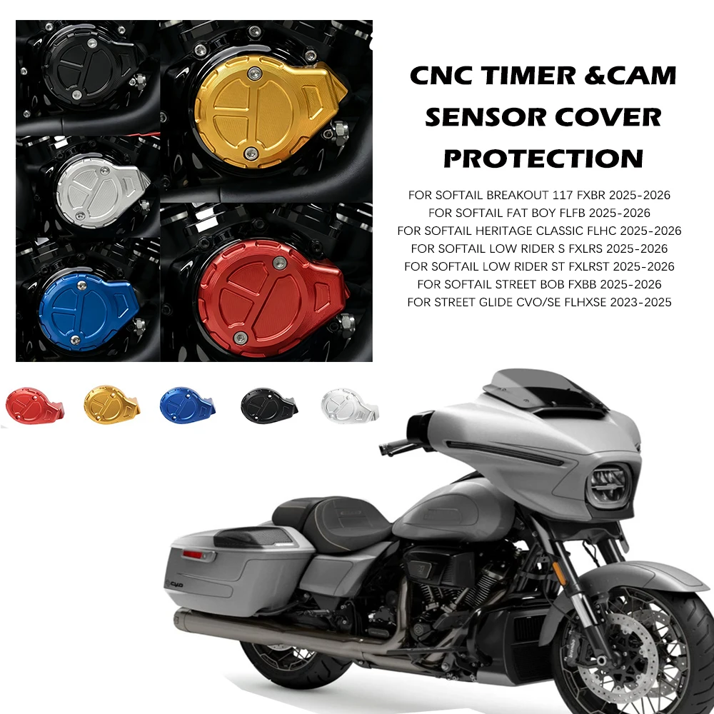 Новая защитная крышка для таймера и датчика распредвала CNC для Road Glide CVO/SE FLTRXSE 2023, 2024, 2025, CVO ST FLTRXSTSE 2024, 2025