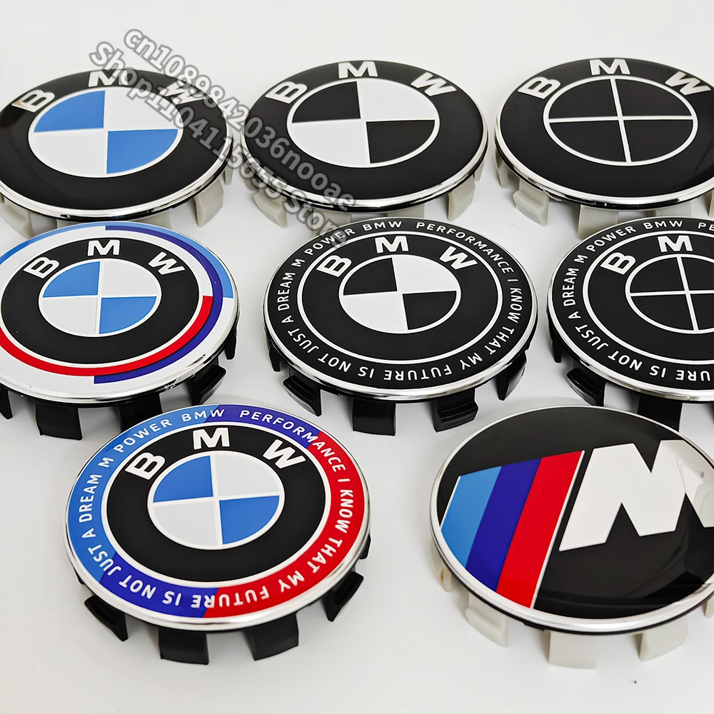 4 Tapas Centrales de Rueda de 68mm y 56mm para BMW E90 E87 F30 F20 F10 E60 F01 F02 G20 G30 G38 G14 F22 X1 X3 X4 X5 X6 M1 M2 M3 M4 M5 M6 M8