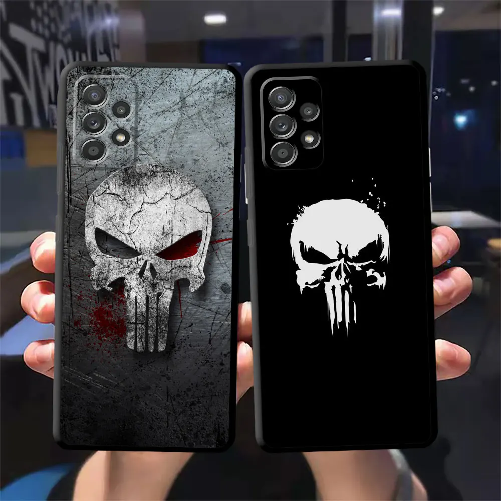 Marvel The Punisher Logo Case for Samsung Galaxy A52 A13 A33 A71 A31 A51 A72 A23 A53 A22 A32 A21s TPU Soft Cases Cover Matte