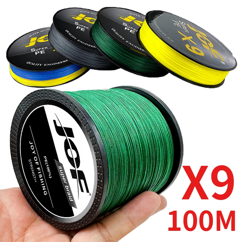 100m X9 Strands Multifilament Braided Fishing Line 20/24/35/40/50/65/80LB Super Strong Durable Woven Thread Pesca for Bass Carp