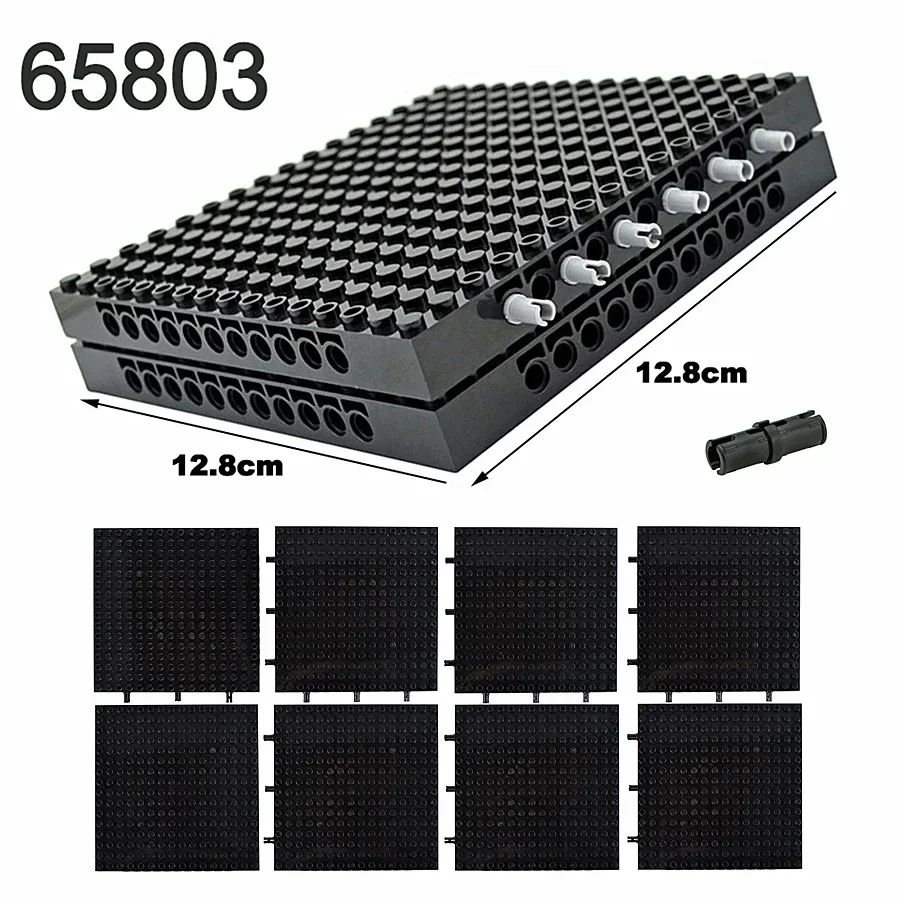 Compatible 65803 2780 Technical Bricks 16x16 Base Plate Mosaic Pop Pixel Art Bricks Parts MOC Perforated Brick Base Plate Bricks