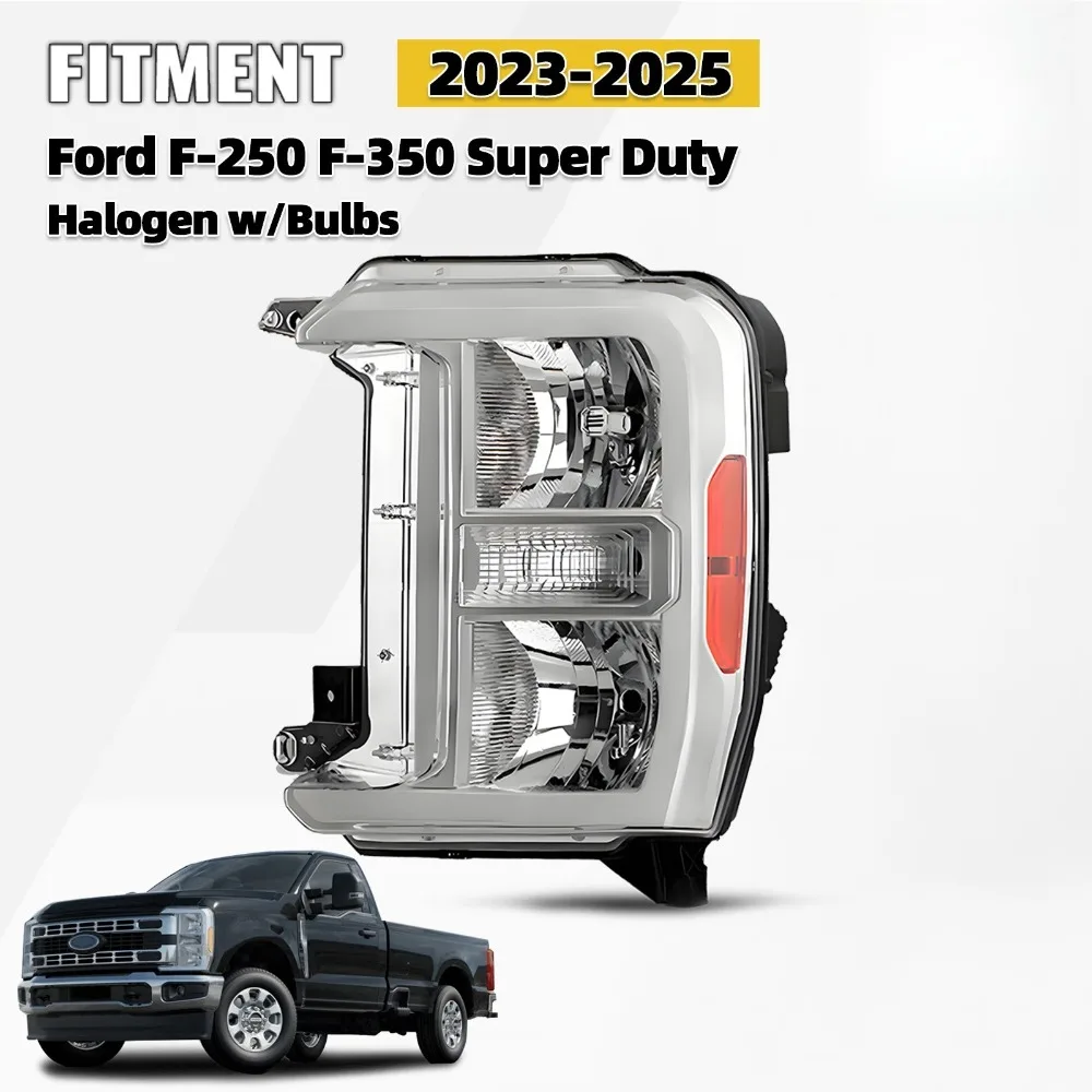 

Для Ford F250 F350 Super Duty 2023-2025 гг. Галогенная фара с лампами, левая (со стороны водителя)