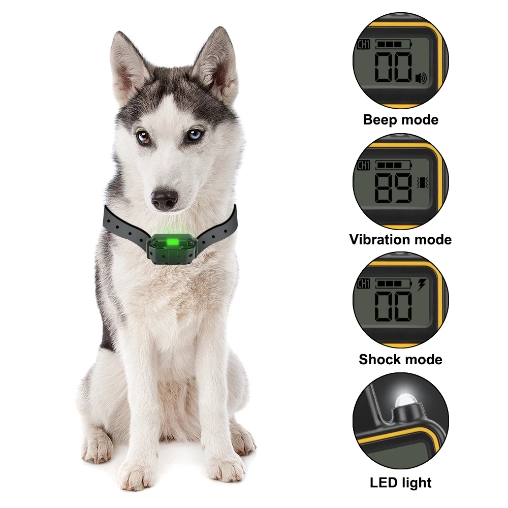 Pet Dog Training Collar for All Size 800m Shock Vibration Sound Rechargeable With LCD Display Electric IP67 Waterproof