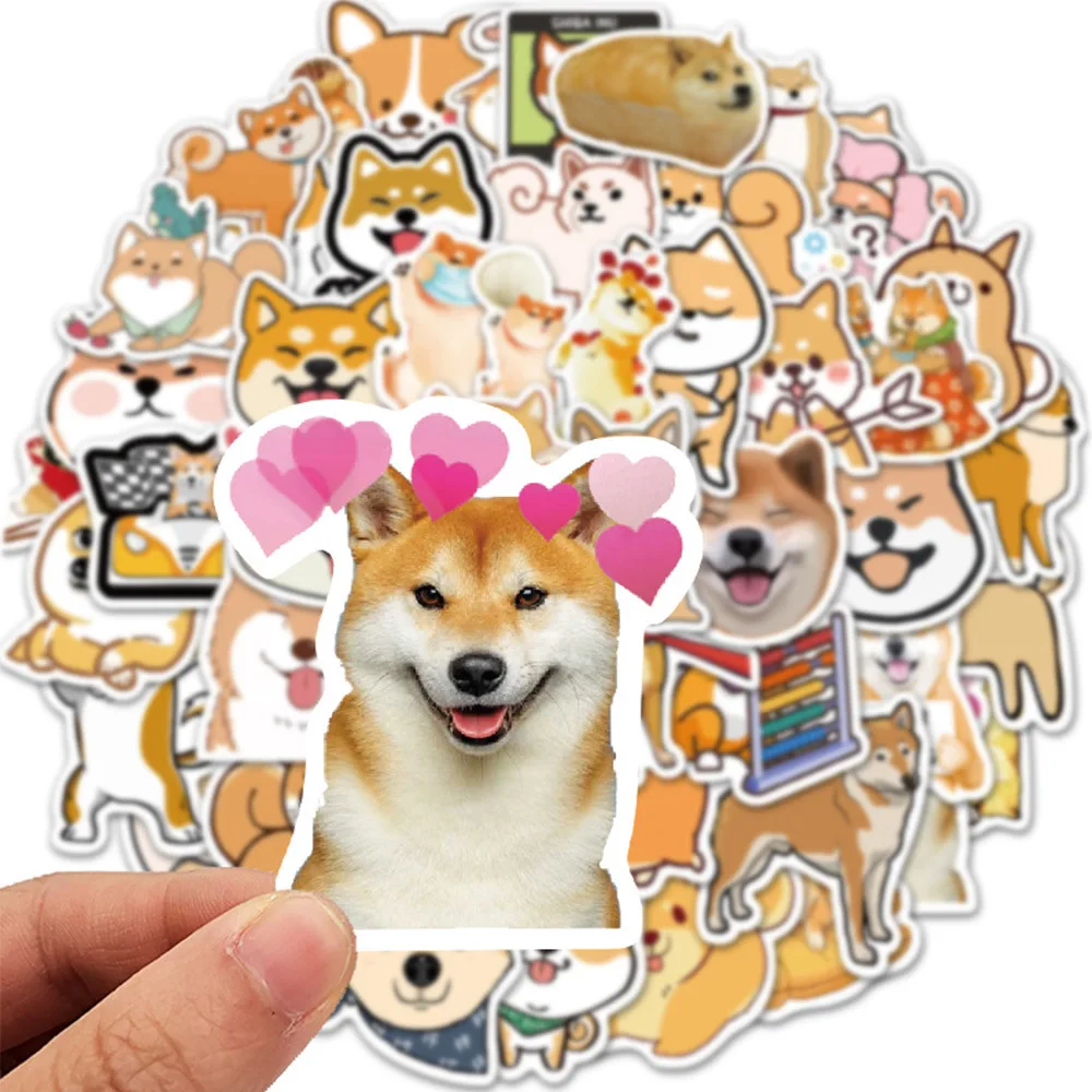 50 Stuks Leuke Shiba Hond Sticker Diy Koffer Skateboard Notebook Helm Decoratie Sticker