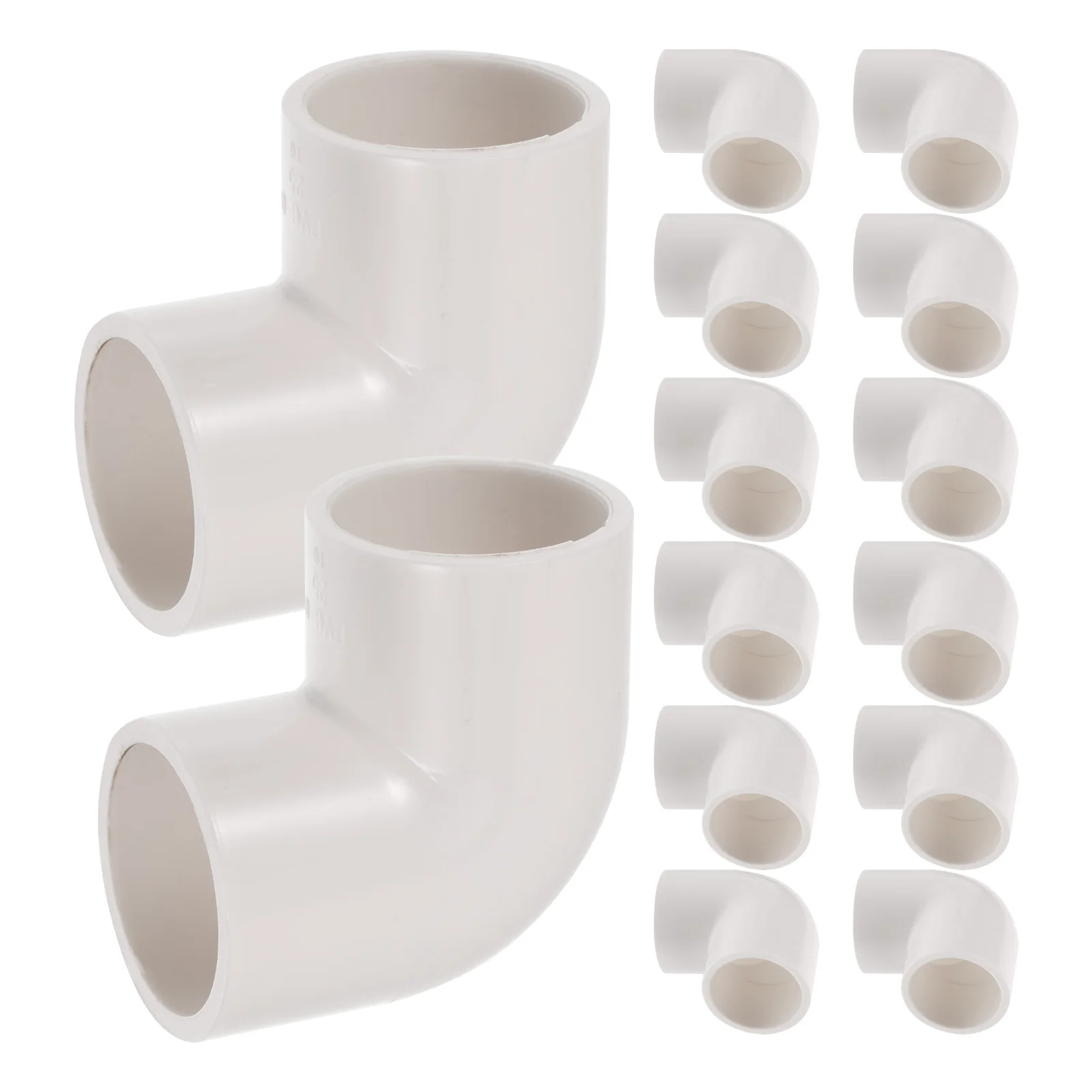 

20pcs 90 Degree Elbow Fittings PVC Pipe Connector for Garden Shelf Support Structure White Plastic Joint Hydroponic System Part