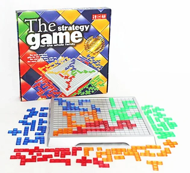 Tetris Blokus-Jeu de société de stratégie en anglais pour parent et enfant, puzzle coule, jouet amusant, cadeau pour enfants, 4 joueurs, original, nouveau